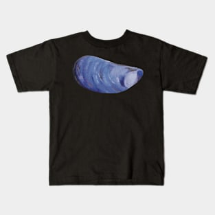 Blue Mussel Shell Kids T-Shirt